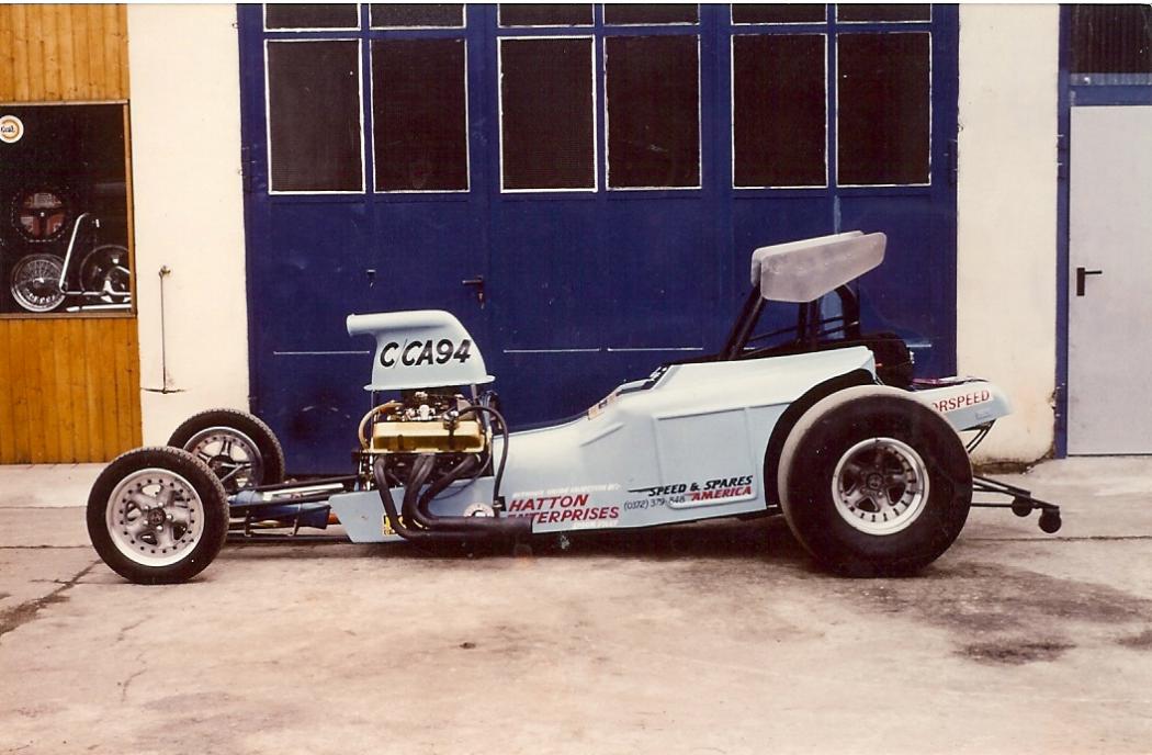 At the end of 1984 Tony wanted to go faster, so he went over to England and purchased this 23 Model T which was already a record holder in its class C/CA. It also ran a small block Chevy a 331ci but this time with a 2 speed powerguilde.
