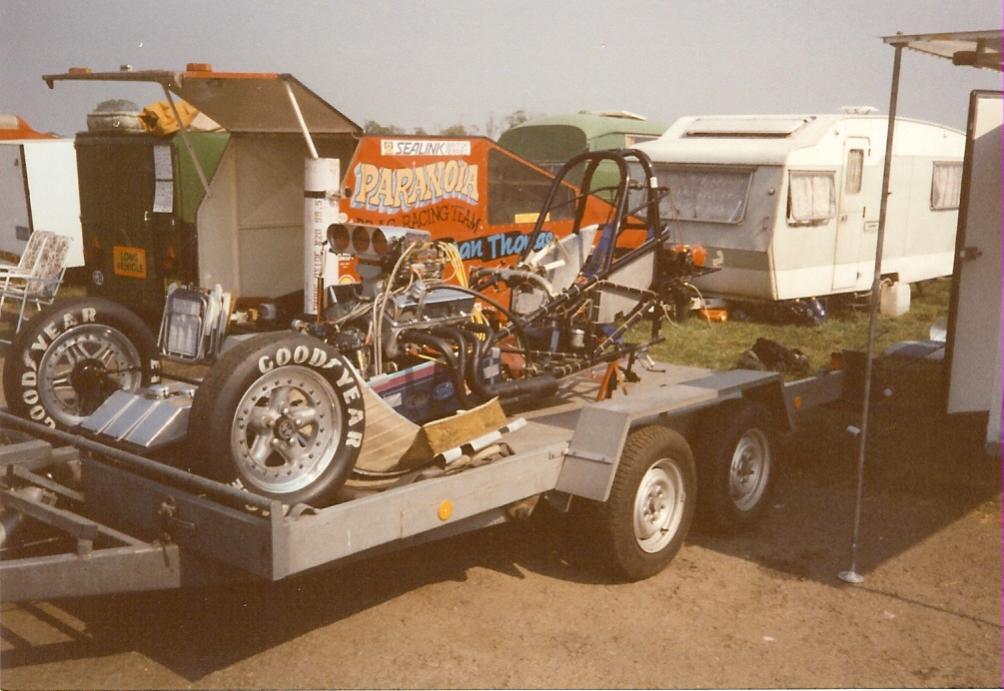 1990 April Santa Pod England and a broken race car !