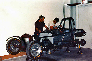 Tony and his dad Roland starting the work on the 27 Roadster, they got the car without a motor.